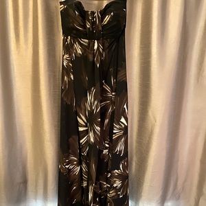 White House Black Market strapless full length dress